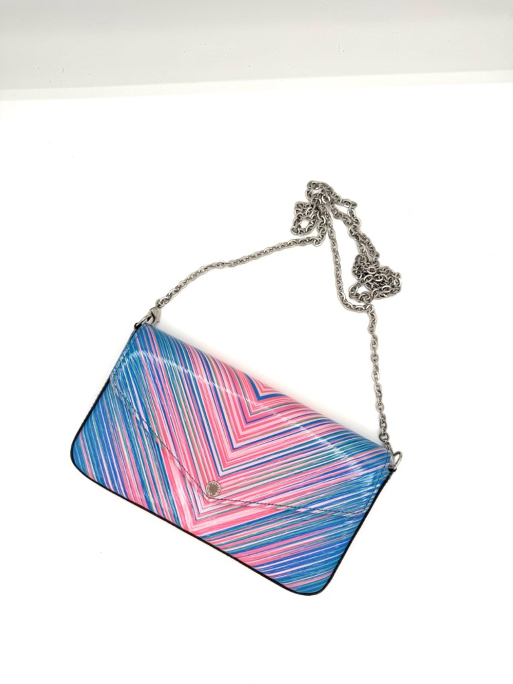 Louis Vuitton Epi Tropical Pink & Blue Striped Felicie Shoulder Bag